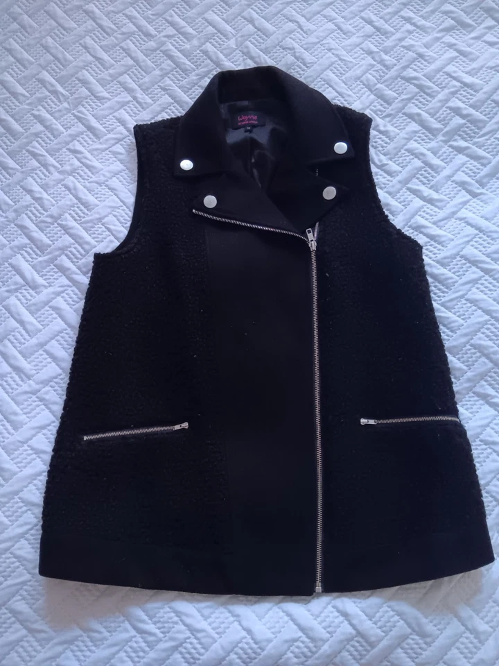 Wayne by Wayne Cooper Women's Black Sleevless Vest - Size 12 - image 1 of 4