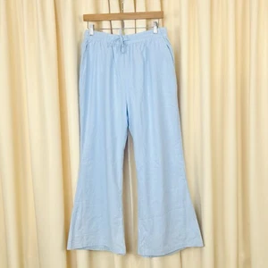 Fayt the Label Raya Womens Pants Flare Baby Blue Linen Cotton Size 12 NWT - Picture 1 of 7