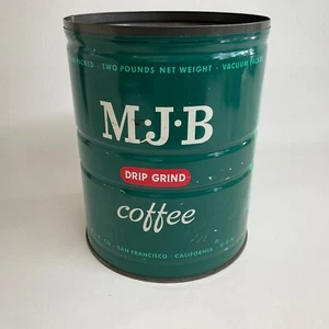 Vintage MJB Kaffeedose Tropfmahlung -2 Pfund grün Requisite Display ohne Deckel - Bild 1 von 8