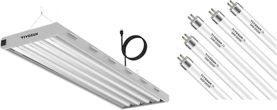 Luces de cultivo 4 pies y bombillas 54W 6500K HO tubos fluorescentes bombillas, blanco frío Foto 1 de 4