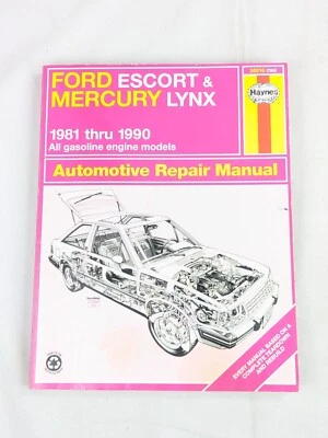 Haynes Ford Escort & Mercury Lynx 1981thru 1990 Repair Manual #36016 - Image 1 of 4