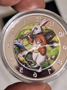 2011 Pitcairn Islands $2 Proof Alice in Wonderland White Rabbit OGP & COA Rare - Picture 1 of 14
