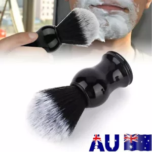 Men Shaving Bear Brush Best Badger Hair Shave Wood Handle Barber Tool Black - Picture 1 of 9