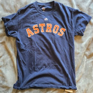 Majestic - Houston Astros - Short Sleeve - Jose Altuve- Blue - Size M - T Shirt - Picture 1 of 5
