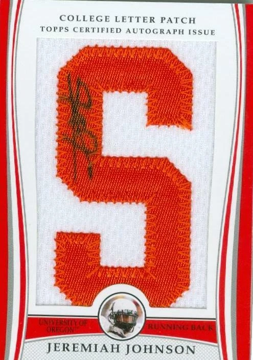 Jeremiah Johnson autographed relic  patch football card 2009 Topps #LAPJJ - Image 1 of 1