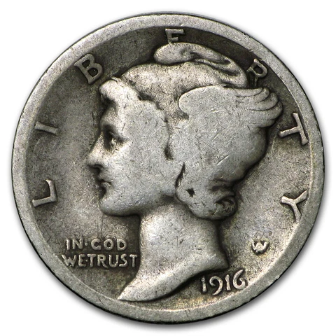 1916-D Mercury Dime Good - SKU#104154 Cover