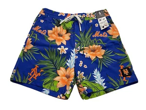 NUEVO CON ETIQUETAS Para Hombre Hurley x '47 Marca Nueva York Mets Cañón Trópicos Nadar Corto Pequeño - Imagen 1 de 12