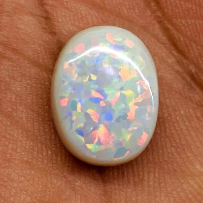 9.65 Cts Australian Opal Doublet 15.5x12mm Top Quality Flashy Loose Gemstone - Image 1 of 4