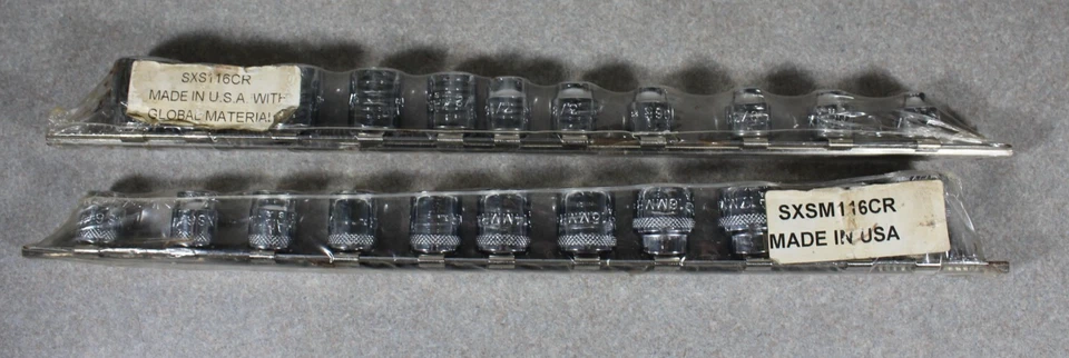 NEW Mac Socket Sets 22PC 3/8" Drive 6-PT Metric 9-19mm & SAE 3/16"-3/4" USA - Image 1 of 3