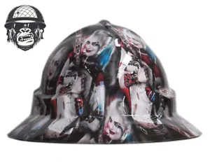 Custom Hydrographic Safety Hard Hat HARLEY QUINN PRO CHOICE WIDE BRIM - Picture 1 of 7