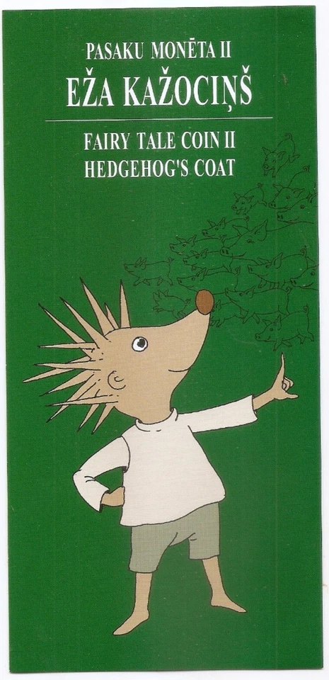 Latvia Silver Fairy Tale Hedgehog 2016 IGEL only original bank booklet Lettland - Image 1 of 1