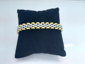 Alta Calidad HOMBRE O MUJER Acero Inoxidable Pulsera Clásica Plata/Oro - Imagen 1 de 8