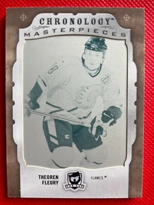 2018-19 UD The cup THEOREN FLEURY Cyan printing plate 1/1 CALGARY FLAMES - Picture 1 of 2