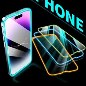 Luminous Night Glow Screen For iPhone 15 14 13 12 11 Pro Max Tempered Glass Film - Picture 1 of 16