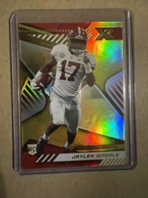 2021 Panini Chronicles XR Jaylen Waddle Gold Parallel RC ! # 5/10 !!! - Image 1 of 3