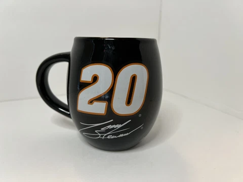 NASCAR Tony Stewart #20 Race Car Black Coffee Mug Cup 16oz Large Cover