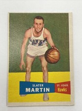 1957-58 Topps Basketball Slater Martin Rookie St. Louis Hawks #12 VG-EX (OC)