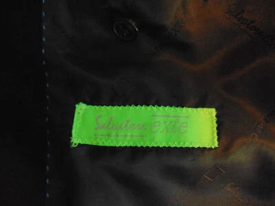 Chaqueta de terciopelo Salvatore Exte para hombre de dos botones negra talla 40R Foto 1 de 4