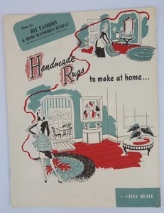 Folleto de colección 1947 - ALFOMBRAS HECHAS A MANO por Sally Beall - Rit Products Corp -Rit Dye - Imagen 1 de 7