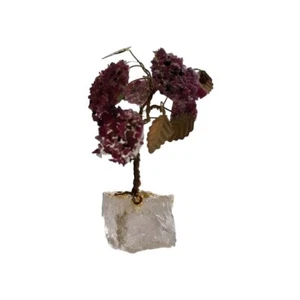 Edelsteinbaum Amethyst mit Sockel aus Bergkristall Höhe ca. 7cm - Bild 1 von 2