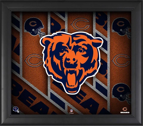 Chicago Bears Framed 15" x 17" Team Threads Collage Cover