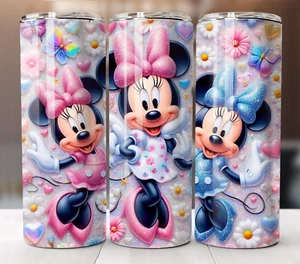 20oz Insulated Tumbler with Straw Stainless Steel Mug Minnie Mouse - Picture 1 of 11