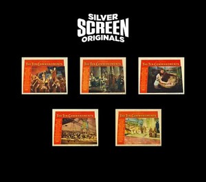 Ten Commandments 5x Original US Lobby Cards Cecil B DeMille Charlton Heston 66RR