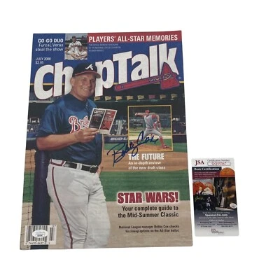Bobby Cox Signed Magazine Atlanta Braves Chop Talk 2000 Manager JSA COA - Image 1 of 4