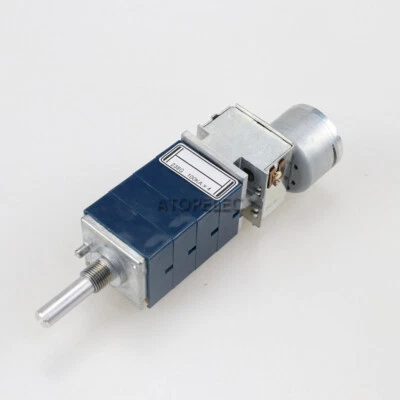 Japan ALPS RK27 100KAX4 Motorized Stereo Potentiometer 4-gang 100K Round Shaft - Image 1 of 4