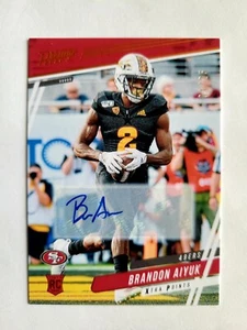 2020 PANINI PRESTIGE XTRA POINTS ARANCIONE BRANDON AIYUK RC/AUTO! 1/25! 1/1! PRIMO! - Foto 1 di 5