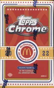 2022 Topps Chrome McDonald's All American Bball Hobby Box - 20 Packs - 2 Autos