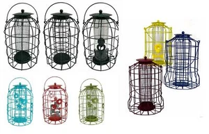 Hanging Metal Squirrel Proof Feeding Station Peanut/ Seed/ Fat Ball Bird Feeder - Picture 1 of 7