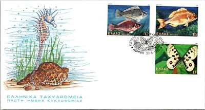 Greece 1981 FDC - Aquatic Animals - Aohnai - J8472 - Image 1 of 2