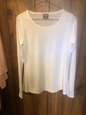 Top Pullover ZELOS Active Wear Para Mujer’s X Pequeño Blanco Poli Spandex Elastizado Nuevo Sin Etiquetas Foto 1 de 3
