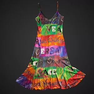 Vintage Versace Jeans Couture Rare Pop Art Multicolor Dress Size 42 S-M - Picture 1 of 8