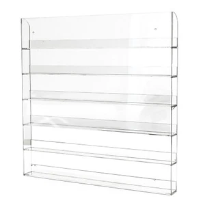 Wall Mounted Nail Polish Display Rack Transparent Organizer Stand Shelf - Picture 1 of 12