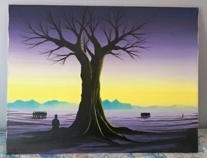 Gemälde Marcello Antonelli. 1965. Baum. Vintage. 70 cm x 90 cm. Öl auf Leinwand. - Bild 1 von 8