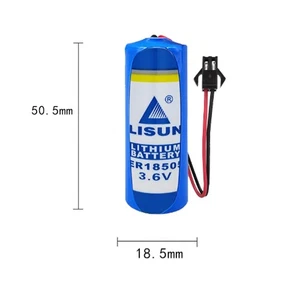 Batería de iones de litio no recargable de 3,6 V ER18505 3600 mAh con enchufe negro SM - Imagen 1 de 2