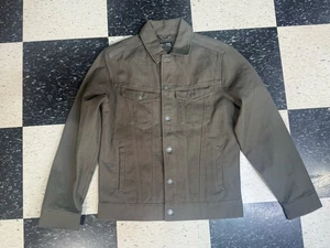 Line of Trade Montana Canvas Trucker Jacket Men's Small Olive Green - Picture 1 of 9