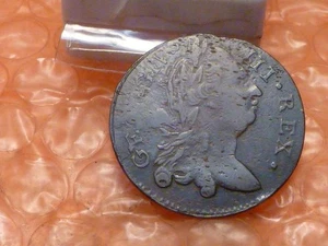 Original 1782 George III Revolutionary War Era Colonial HIBERNIA Halfpenny #CD - Bild 1 von 2