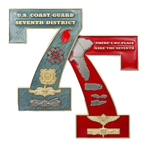 COAST GUARD 7TH SEVENTH DISTRICT MIAMI FLORIDA  2.75" CHALLENGE COIN   UPDATE - Picture 1 of 1