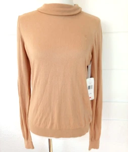 Ralph Lauren maglione girocollo camicia donna Petite Large PL NUOVO CON ETICHETTE beige caramello - Foto 1 di 5