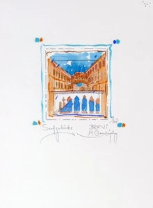 Bruni MONNERJAHN, Venedig - Venezia - Seufzerbrücke - Radierung überarbeitet - Bild 1 von 1