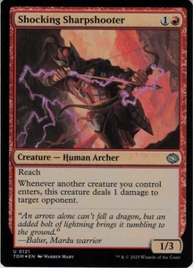 Shocking Sharpshooter U Tarkir: Dragonstorm 121 NM Foil MTG - Picture 1 of 2