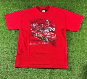 Tony Stewart Camicia Uomo XL Rosso NASCAR #14 Vincitori Cerchio Girocollo Ufficio Deposito - Foto 1 di 9