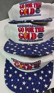 Lot Of 3 VTG NAPA Auto Parts Hat Go For The Gold Olympics Snapback stars cap - Picture 1 of 10