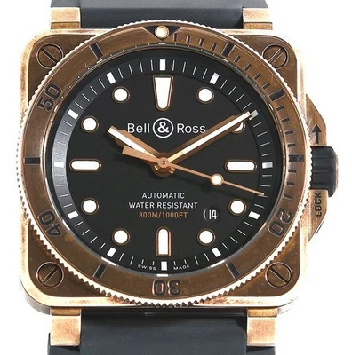 Reloj para hombre Bell & Ross Diver bronce BR03-92-DIV-B automático esfera negra goma Foto 1 de 4