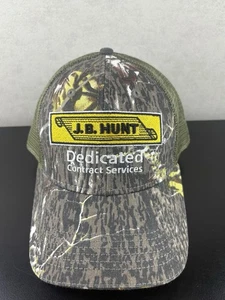 JB Hunt Dedicated Camo Trucker Cap Embroidered Logo Hunting Adjustable Hat - Picture 1 of 10