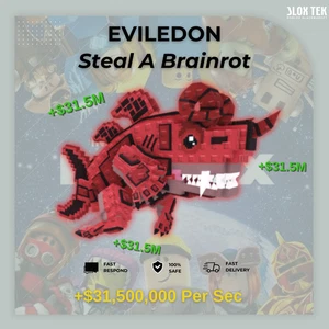 Eviledon  | All Secrets | Brainrot |  24/7 DELIVERY SAB STEAL A BRAINROT - Picture 1 of 1
