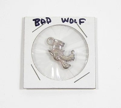The Big Bad Wolf Disney Cracker Jack Vintage Gumball Charm Foto 1 de 2